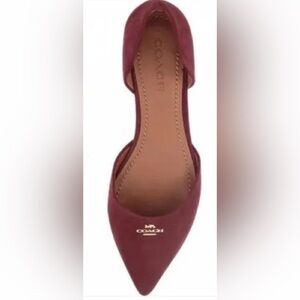 Coach Burgundy Suede Flats